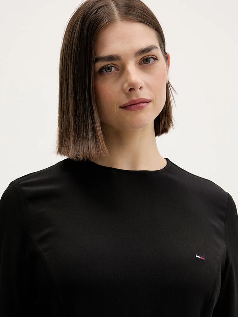 Tommy Jeans sukienka kolor czarny mini rozkloszowana DW0DW21916