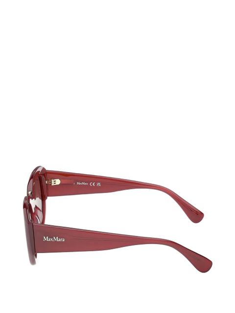 Max Mara Eyewear shiny oval-frame sunglasses - Red