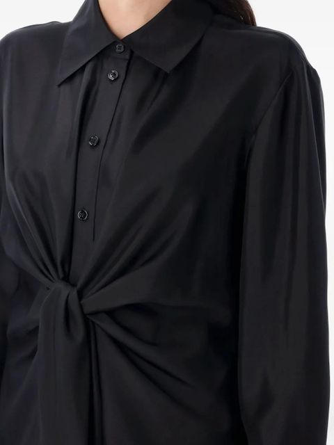 Róhe knotted silk shirt - Black
