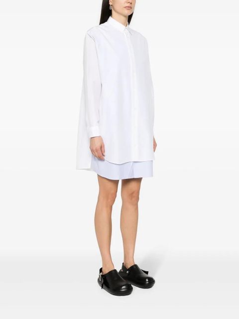 LOEWE layered poplin shirt dress - White