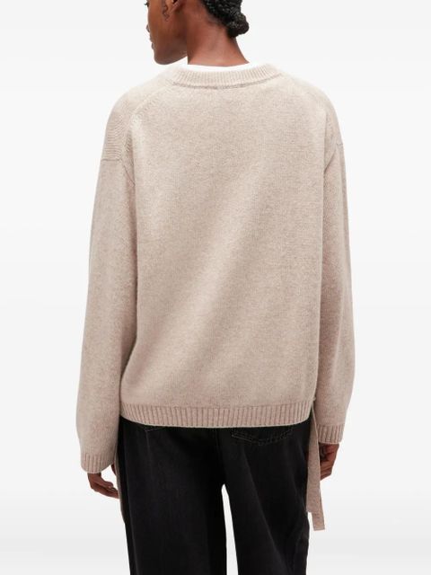 GANNI drawstring sweater - Neutrals