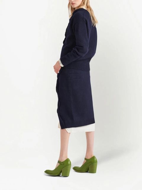 Prada V-neck cashmere jumper - Blue