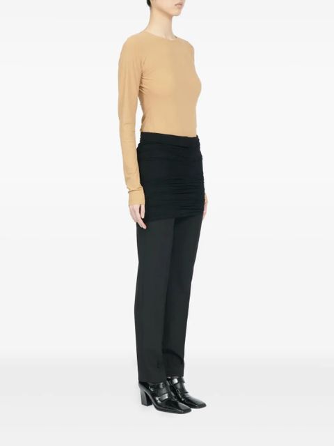 MM6 Maison Margiela draped-layer trousers - Black