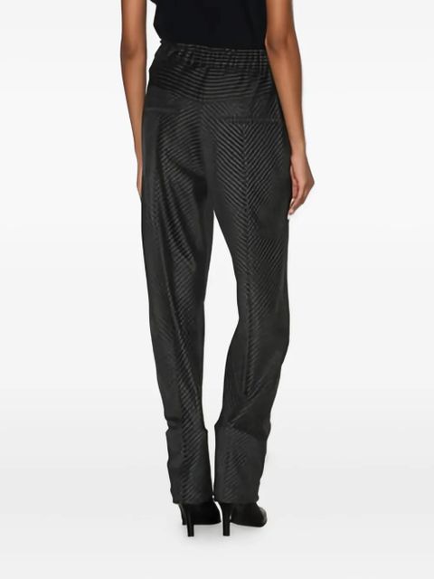 ISABEL MARANT herringbone-pattern elastic-waist trousers - Grey - zdjęcie produktu nr 2