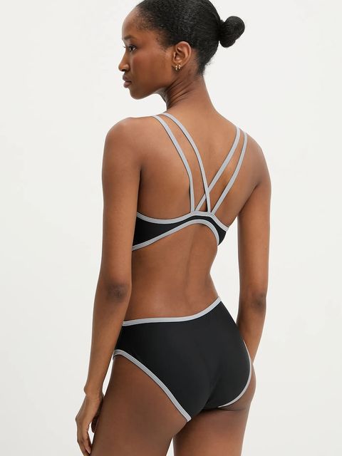 Answear.LAB jednoczęściowy strój kąpielowy kolor czarny lekko usztywniona miseczka