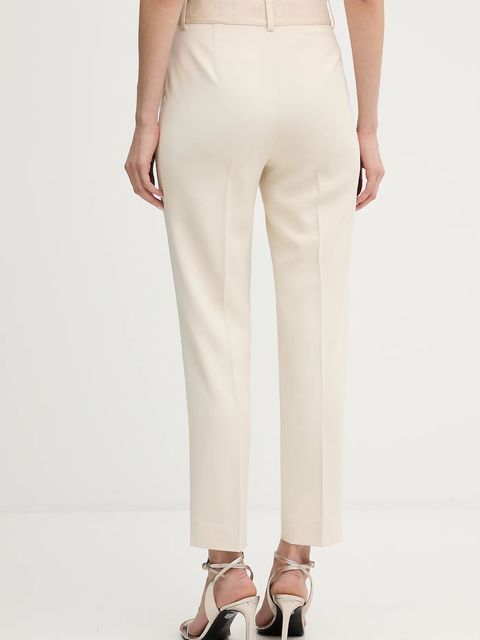 Joop! spodnie damskie kolor beżowy fason cygaretki high waist 30100482 - zdjęcie produktu nr 2