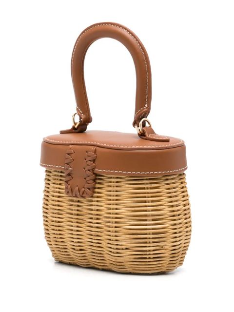 Self-Portrait Rattan Bow Basket tote bag - Neutrals - zdjęcie produktu nr 2