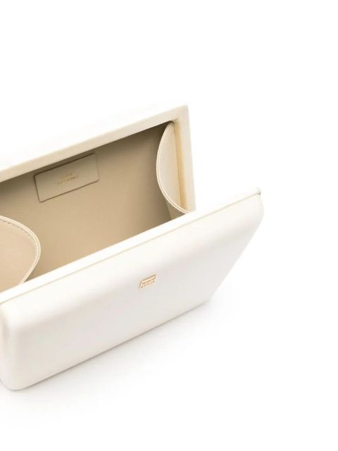 TOTEME satin box clutch - Neutrals