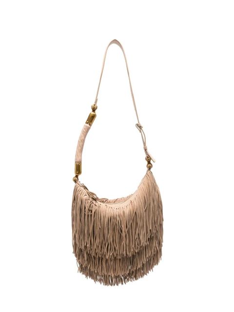 Balmain fringed suede tote bag - Neutrals - zdjęcie produktu nr 1