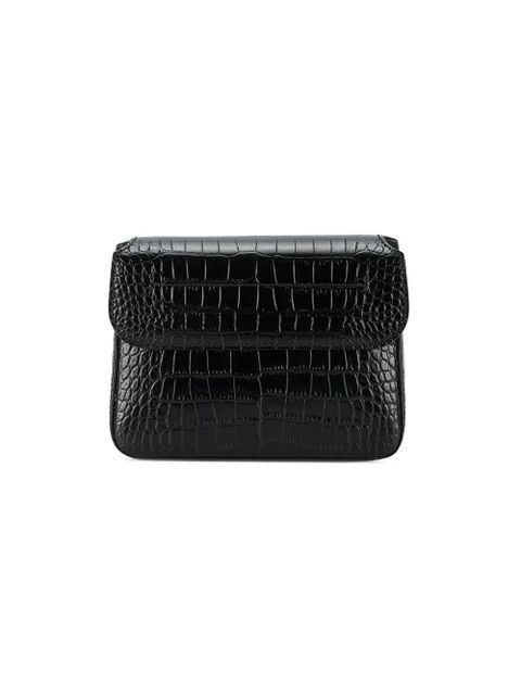 Givenchy Black Croc Nobile mini crossbody bag