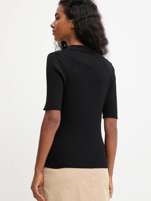 Answear.LAB bluzka damska kolor czarny gładka