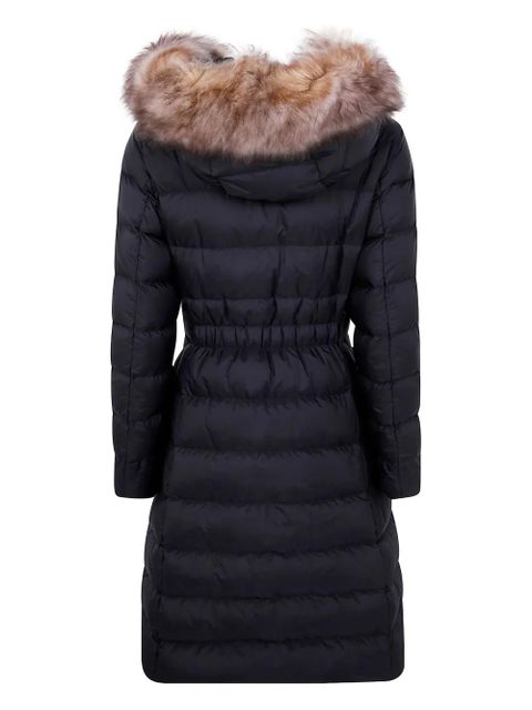 Moncler fur-trimmed quilted coat - Black - zdjęcie produktu nr 2
