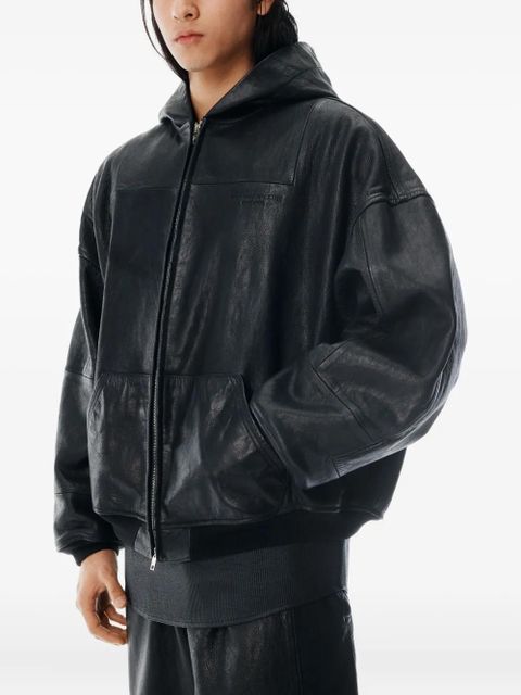 Alexander Wang MINI SKIRT WITH KNIT LOGO PATCH - Black