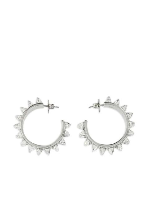 Amina Muaddi Karma hoop earrings - Silver - zdjęcie produktu nr 1
