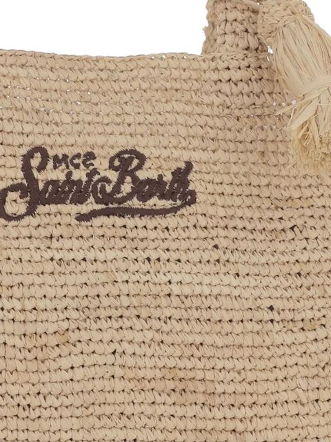 MC2 Saint Barth tassel-detail raffia shoulder bag - Neutrals