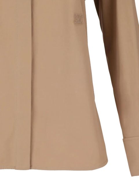 Max Mara logo-embroidered shirt - Brown - zdjęcie produktu nr 2