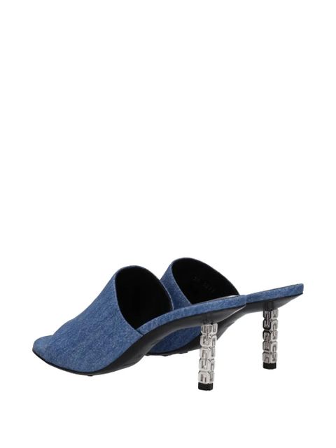 Givenchy G Cube chain denim sandals - Blue