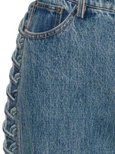 ROTATE BIRGER CHRISTENSEN laced straight leg jeans - Blue