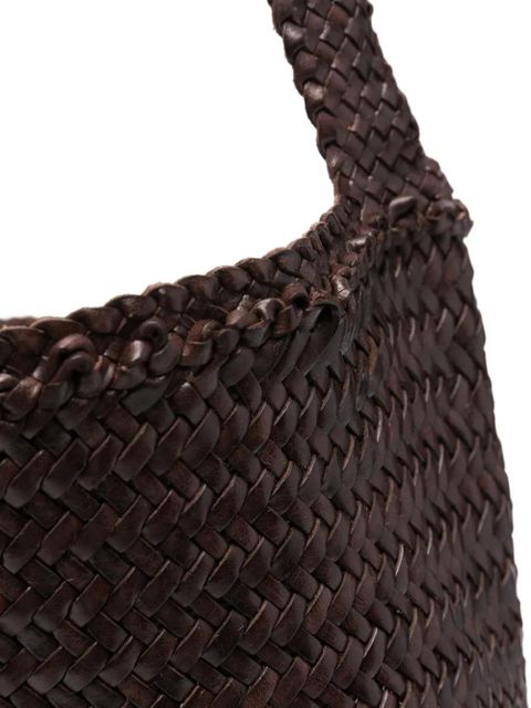 DRAGON DIFFUSION woven leather shoulder bag - Brown
