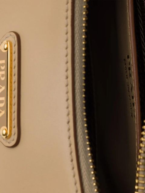 Prada Arqué mini leather shoulder bag - Neutrals