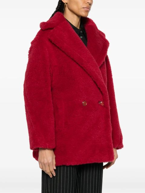 Max Mara Short Teddy faux-shearling coat - Red - zdjęcie produktu nr 2