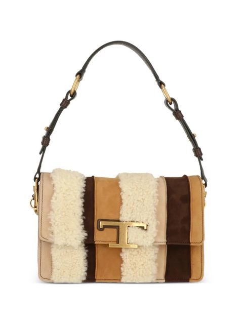 Tod's shearling-trim shoulder bag - Neutrals - zdjęcie produktu nr 1