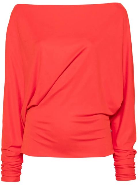 KHAITE Juno dolman-sleeve top - Red - zdjęcie produktu nr 1