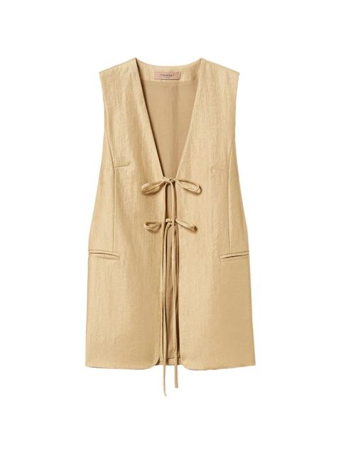 TWINSET V-neck blazer - Neutrals - zdjęcie produktu nr 1