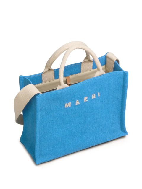 Marni small denim tote bag - Blue