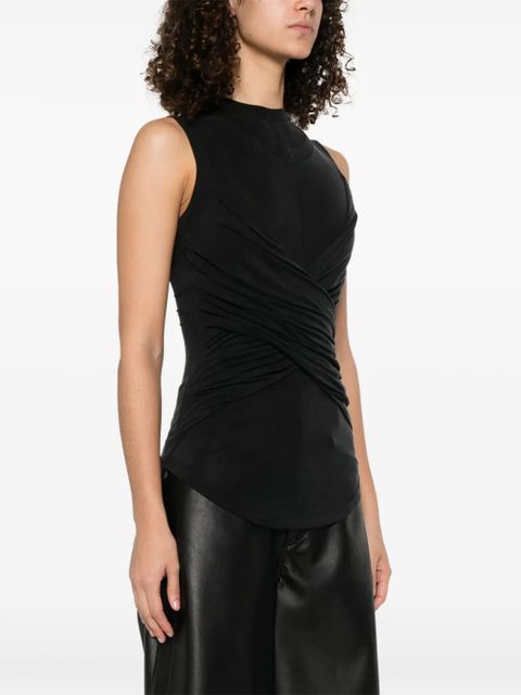 Balmain double-collar top - Black