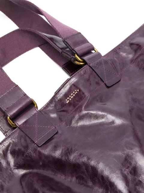 ISABEL MARANT Wardy leather tote bag - Purple
