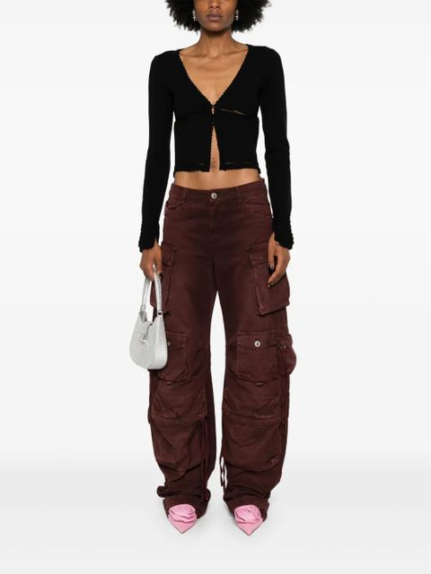 Blumarine scalloped V-neck cardigan - Black - zdjęcie produktu nr 2