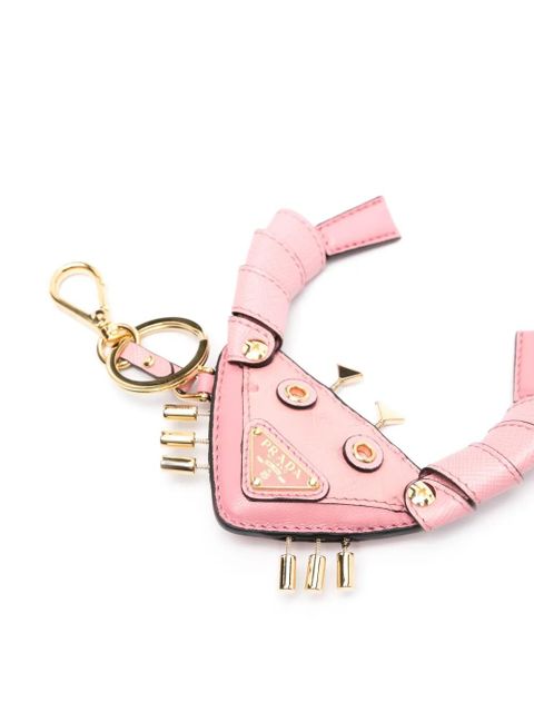 Prada leather key ring - Pink