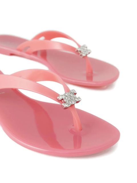 Casadei Jelly crystal logo flip-flops - Pink - zdjęcie produktu nr 2