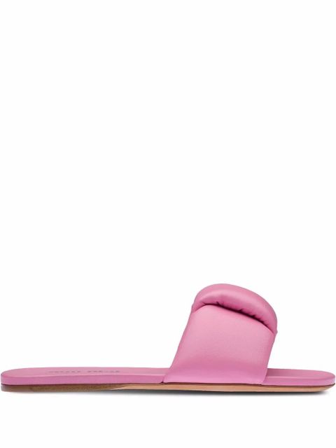Miu Miu padded leather slides - Pink - zdjęcie produktu nr 1