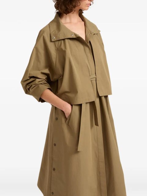 Yves Salomon oversized cotton coat - Brown