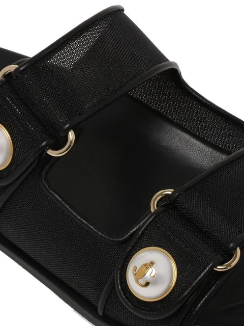 Jimmy Choo Fayence pearl-detail sandals - Black