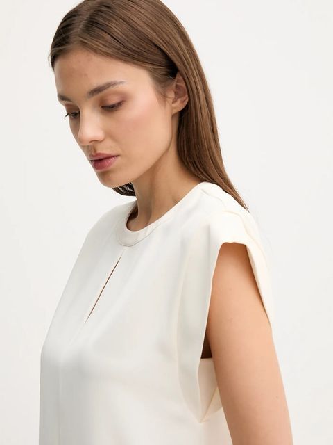 Joop! bluzka damska kolor beżowy gładka 30048081