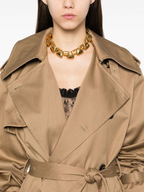 Saint Laurent cotton trench coat - Neutrals