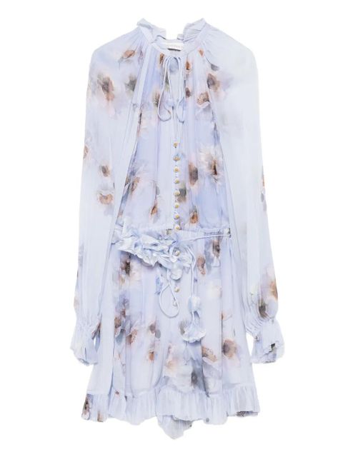 ZIMMERMANN floral ruffled playsuit - Purple - zdjęcie produktu nr 1