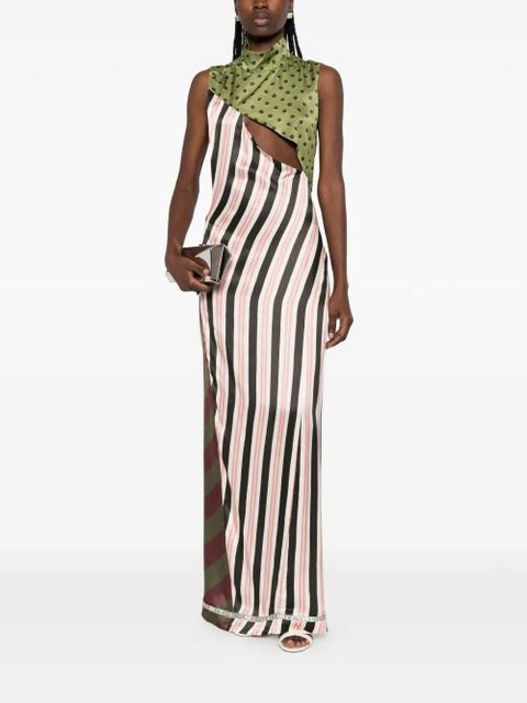 Jean Paul Gaultier patchwork sleeveless maxi dress - Green - zdjęcie produktu nr 2