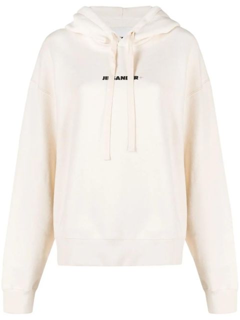 Jil Sander logo-print drawstring hoodie - Neutrals - zdjęcie produktu nr 1