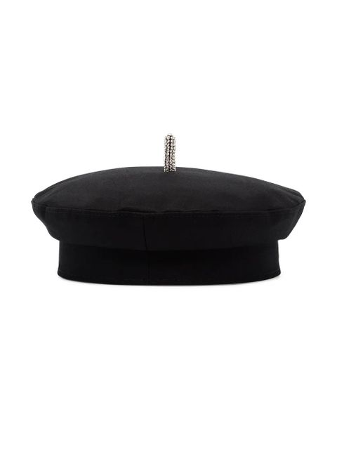 Ruslan Baginskiy crystal-logo cotton beret - Black - zdjęcie produktu nr 2