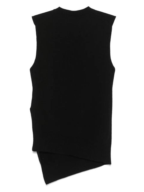Jil Sander side-slits vest - Black - zdjęcie produktu nr 2