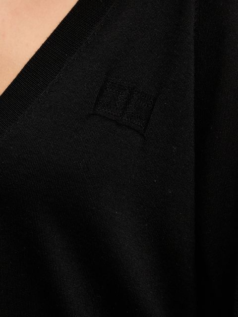 Elisabetta Franchi sweter z dodatkiem wełny damski kolor czarny lekki MK34S57E2