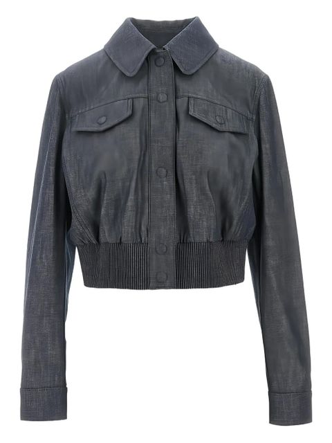 FENDI chambray cropped jacket - Blue - zdjęcie produktu nr 1