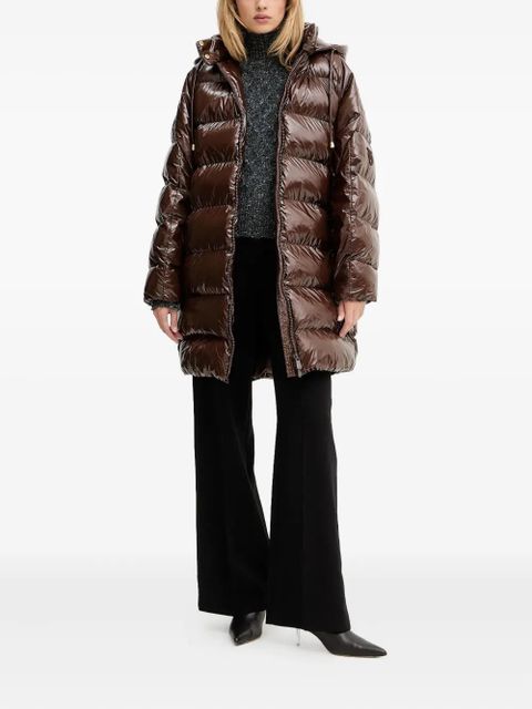 PINKO Burro padded coat - Brown