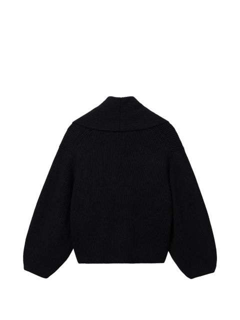 TOTEME shawl-lapel cardigan - Black - zdjęcie produktu nr 2