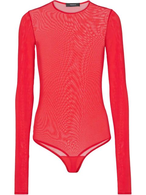 WARDROBE.NYC sheer bodysuit - Red - zdjęcie produktu nr 1