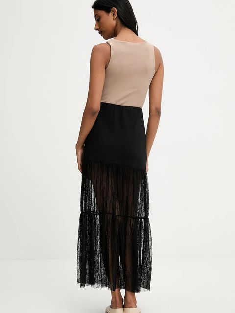 Answear.LAB spódnica kolor czarny maxi rozkloszowana